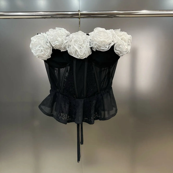 Levoire | Haut Patchwork Floral noir