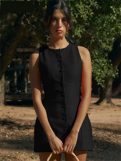 Levoire | Élégante robe mini boutonnée