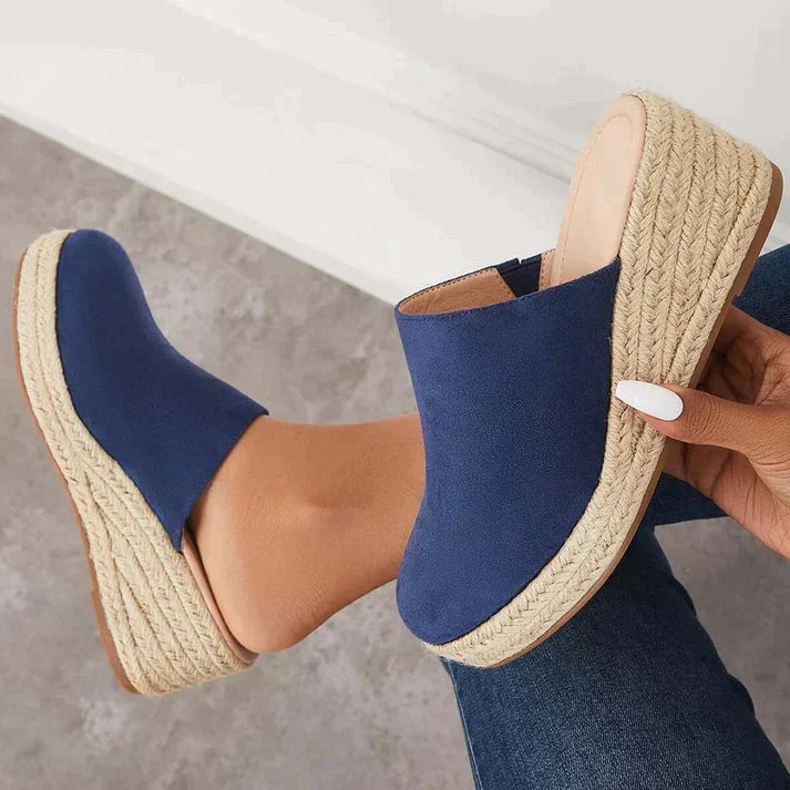 Levoire | Sandales Cuir Confort Semi-Mou Bleu