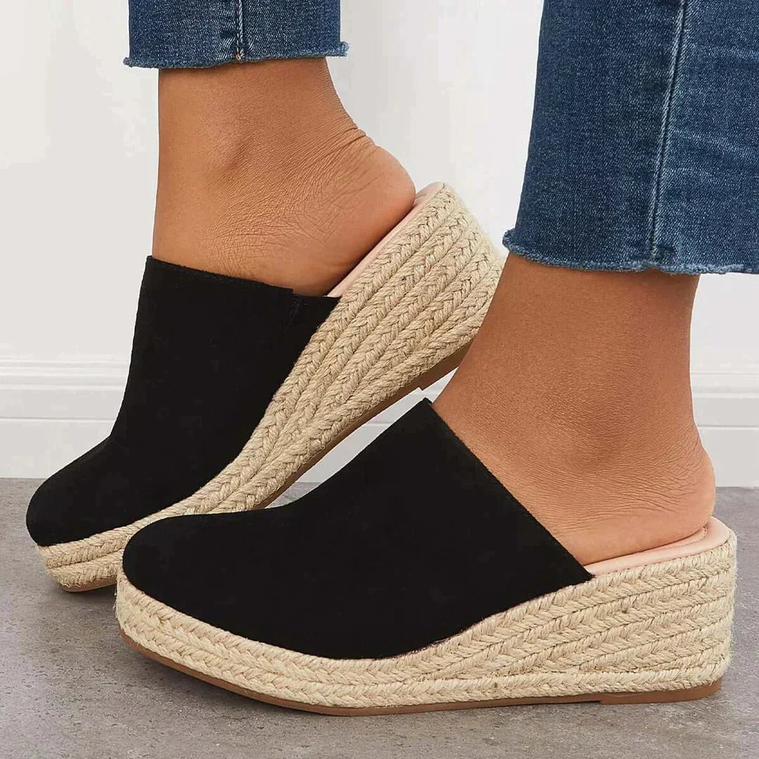 Levoire | Sandales Cuir Confort Semi-Mou Noir