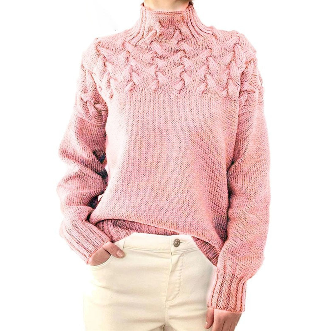 Levoire | Pull À Col Roulé En Tricot Pour Femmes Rosa