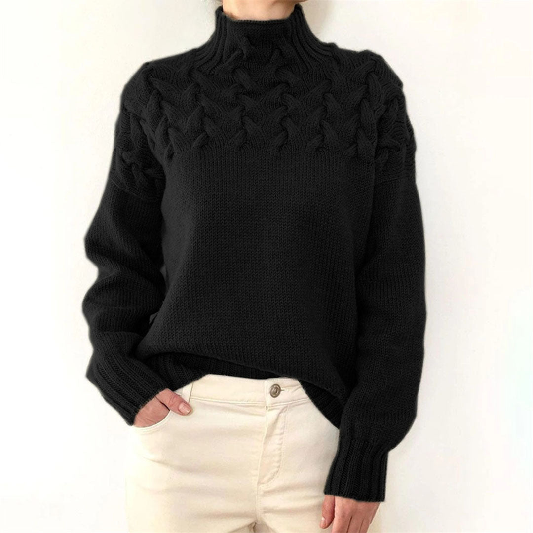 Levoire | Pull À Col Roulé En Tricot Pour Femmes Noir