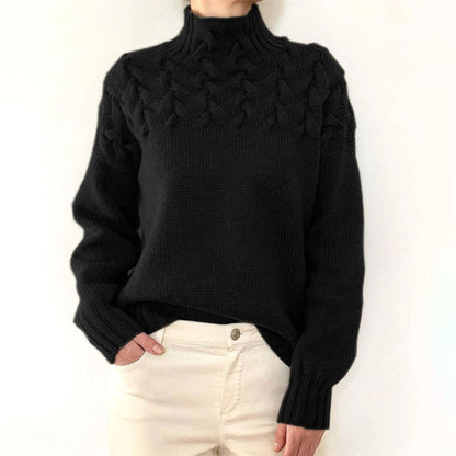 Levoire | Pull À Col Roulé En Tricot Pour Femmes Noir