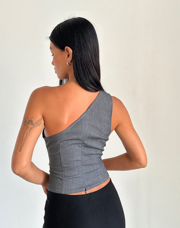Levoire | Un Épaulé Top Avec Ceinture À La Taille