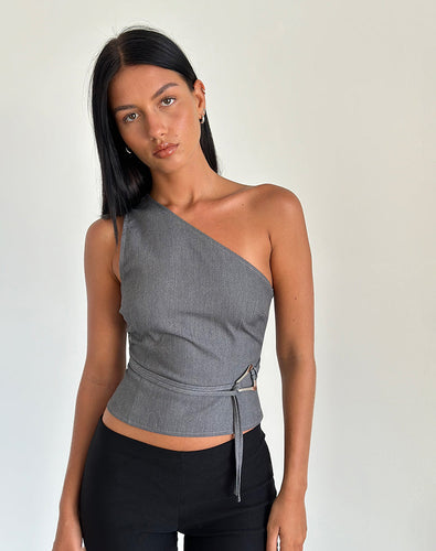 Levoire | Un Épaulé Top Avec Ceinture À La Taille