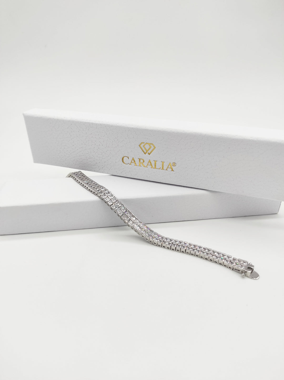 Levoire | Mathilde en zirconium plaqué rhodium orné de cristaux Scintillants - Livraison Offerte