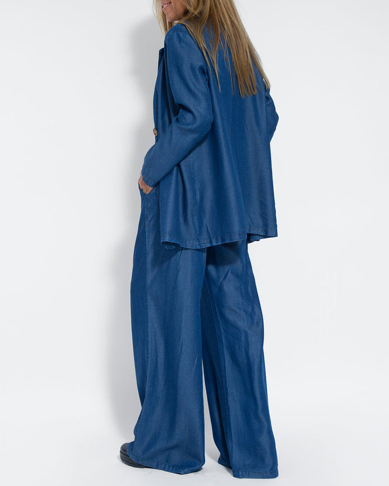 Levoire | Ensemble Élégant De Gilet En Lin Et Pantalon Large