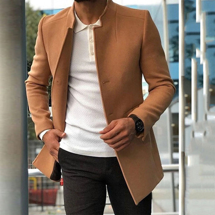 Levoire | Veste Mélange Laine Élégante Khaki