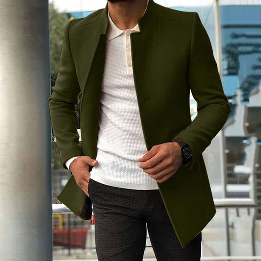 Levoire | Veste Mélange Laine Élégante Vert
