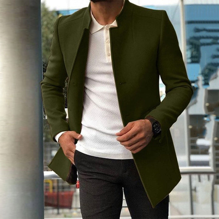 Levoire | Veste Mélange Laine Élégante Vert