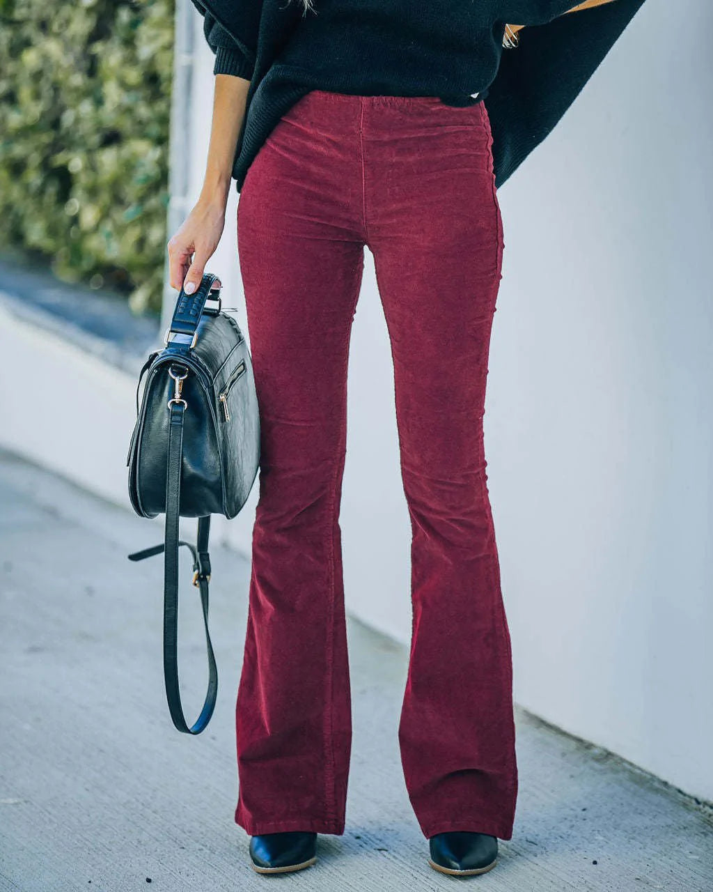 Levoire | Pantalon taille haute schlag Bordeaux