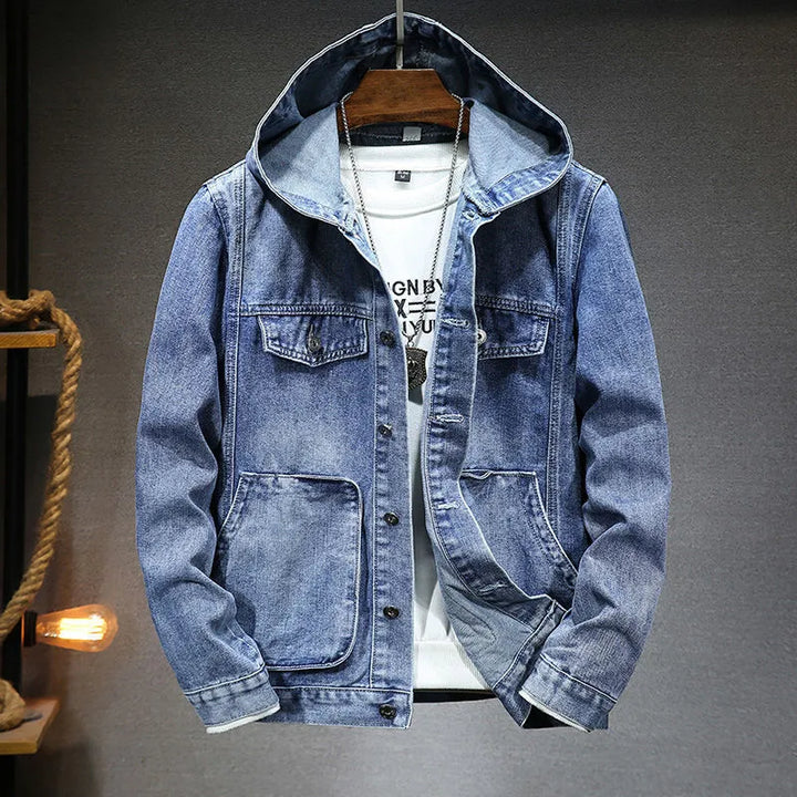 Levoire | Veste En Denim À Manches Longues Avec Boutons Bleu clair