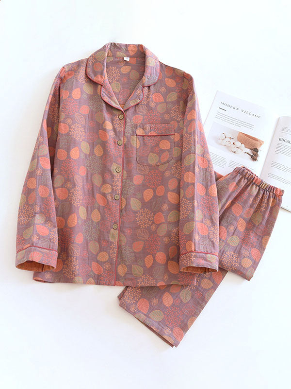Levoire | Ensembles De Pyjama Léger Avec Manches Longues Et Motif Floral Rosa