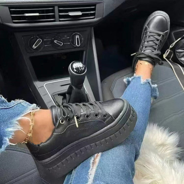 Levoire | Baskets De Luxe Avec Semelle Ergonomique Haute Pour Femmes Noir