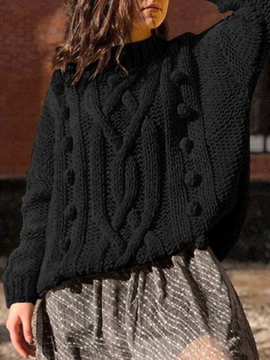 Levoire | Pull À Col Roulé Minimaliste Et Cosy Noir