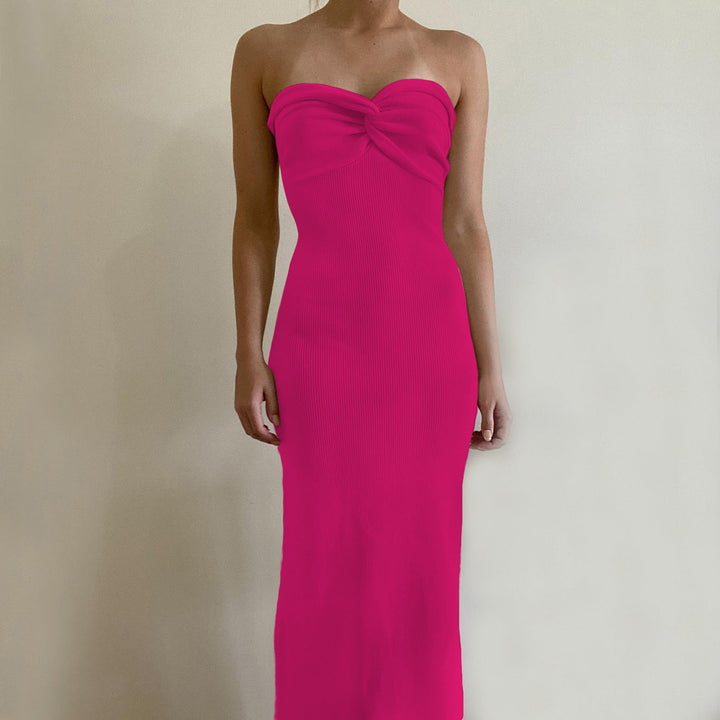 Levoire | Robe Longue Sans Bretelles En Maille