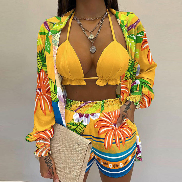 Levoire | Ensemble De Tankini Élégant Pour La Plage Jaune