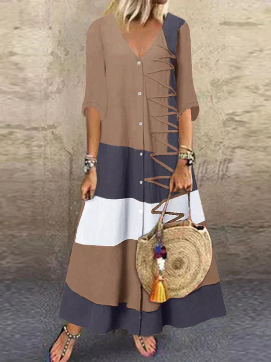 Levoire | Robe élégante et sans effort Khaki
