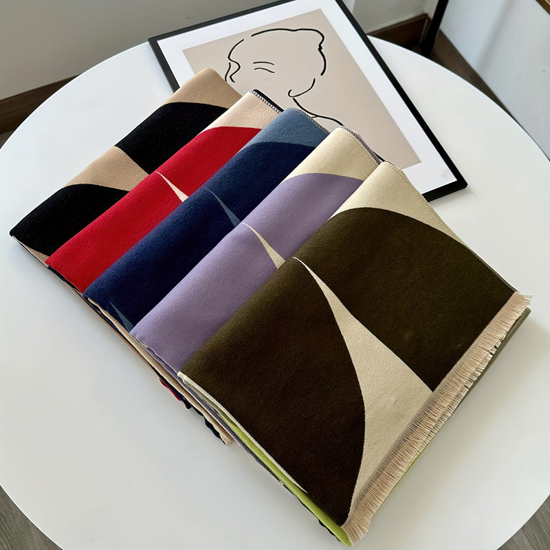 Levoire | Écharpe Chaude À Motifs Géométriques