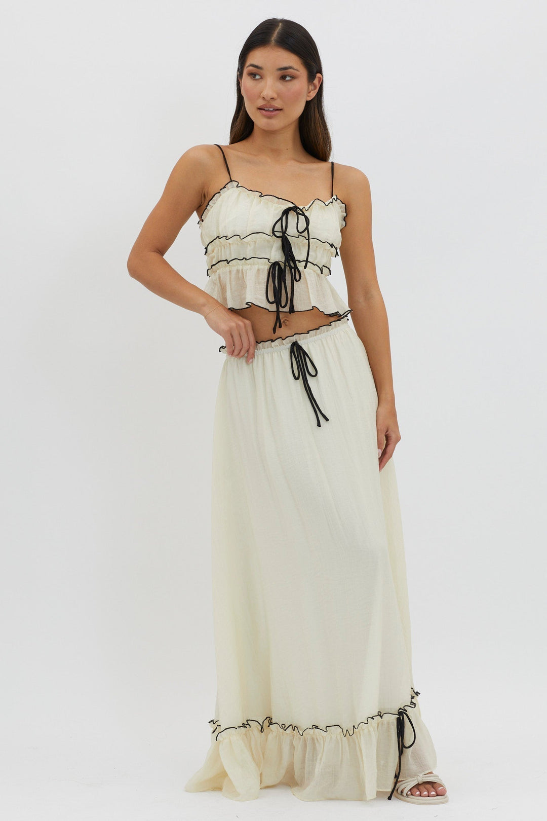 Levoire | Ensemble Bicolore Tendance Pour Femmes Blanc (Seulement 6 en stock)