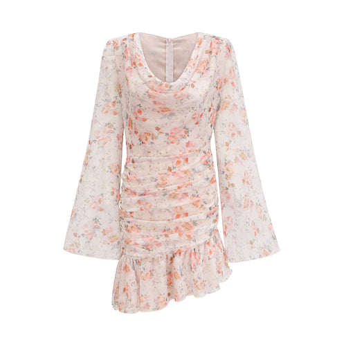Levoire | Imprimé Floral Robe Mini À Manches Longues