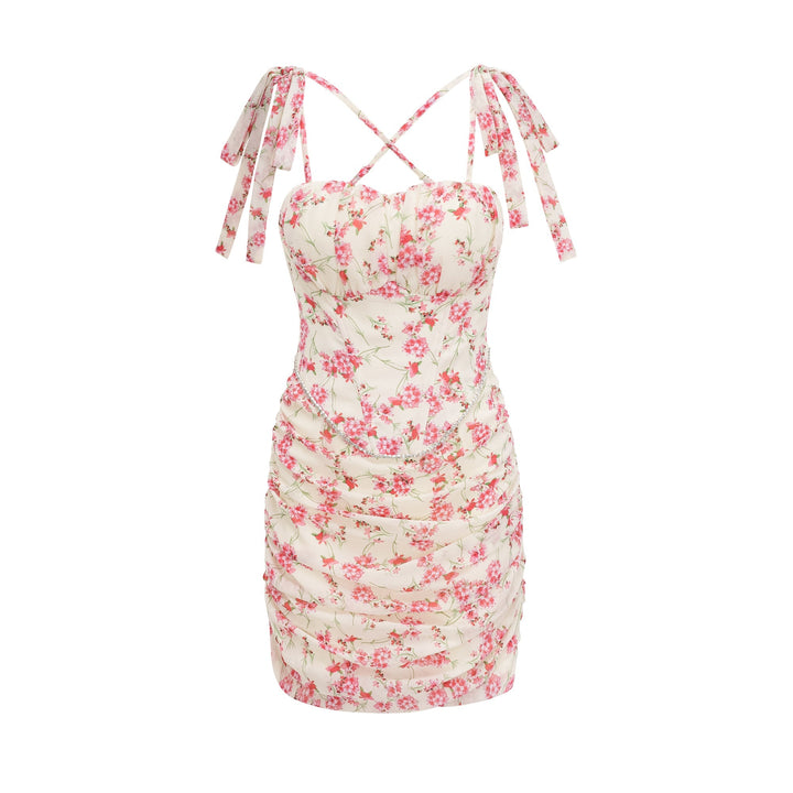 Levoire | Robe Mini À Motif Floral Neutre