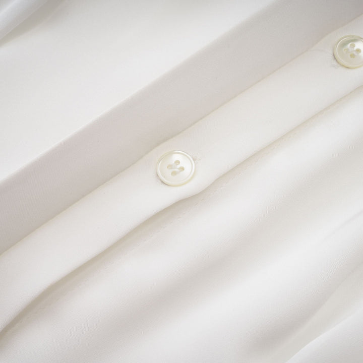Levoire | Blanc Blouse À Encolure Froncée