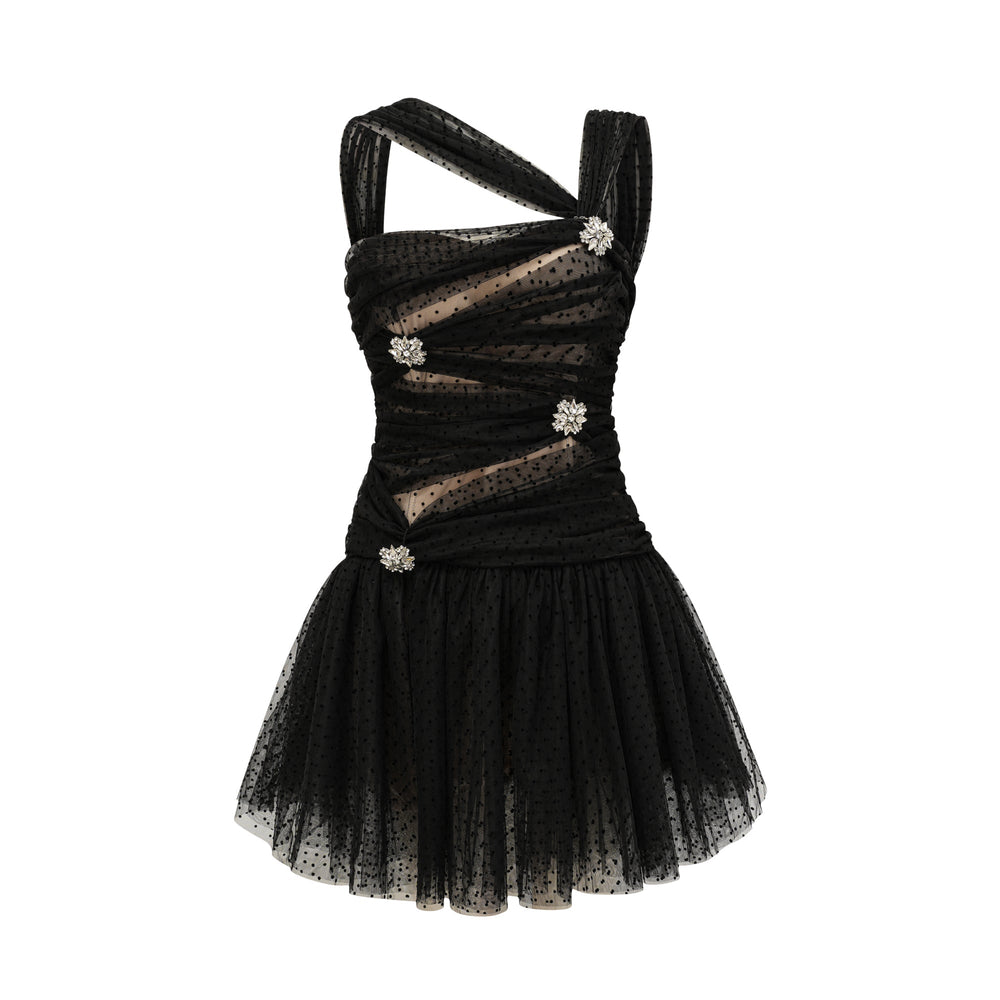 Levoire | Robe Mini En Tulle À Pois