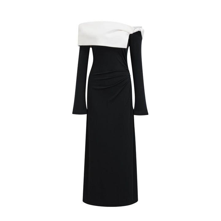 Levoire | Robe Maxi Asymétrique À Manches Longues