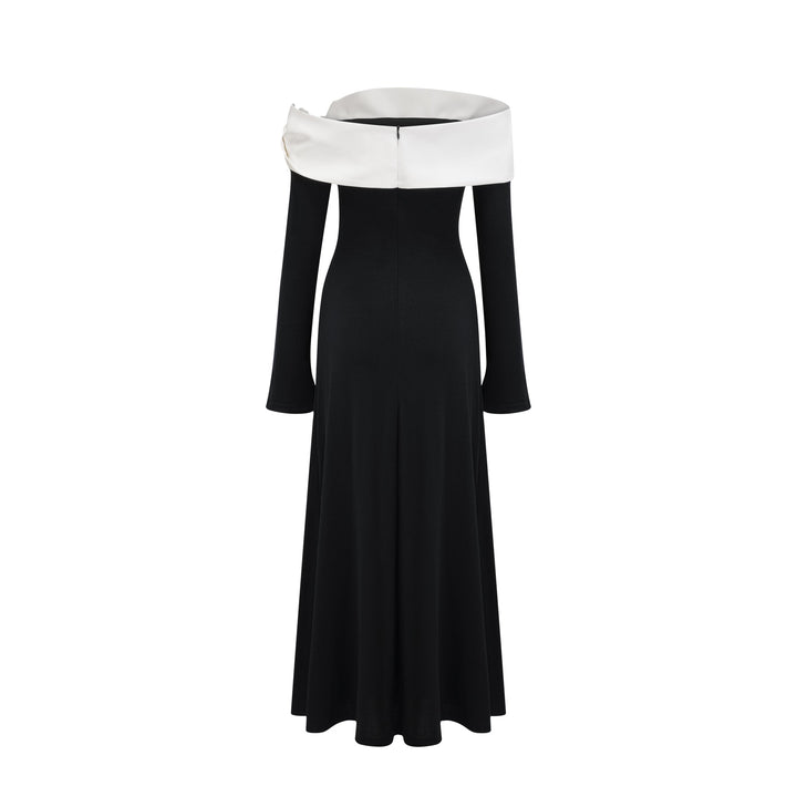 Levoire | Robe Maxi Asymétrique À Manches Longues