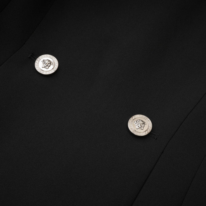 Levoire | Noir Silhouette De Sablier Épaulettes Mini Robe