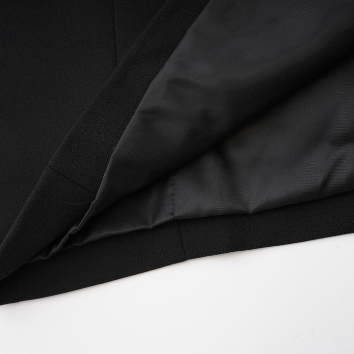Levoire | Noir Silhouette De Sablier Épaulettes Mini Robe