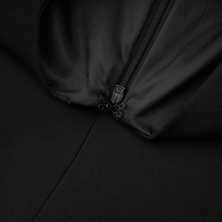 Levoire | Noir Silhouette De Sablier Épaulettes Mini Robe