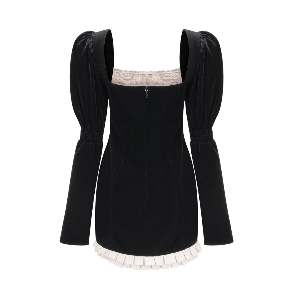 Levoire | Robe Mini Velours À Manches Longues