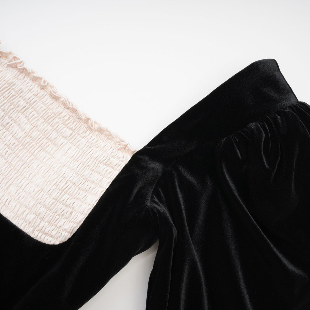 Levoire | Robe Mini Velours À Manches Longues