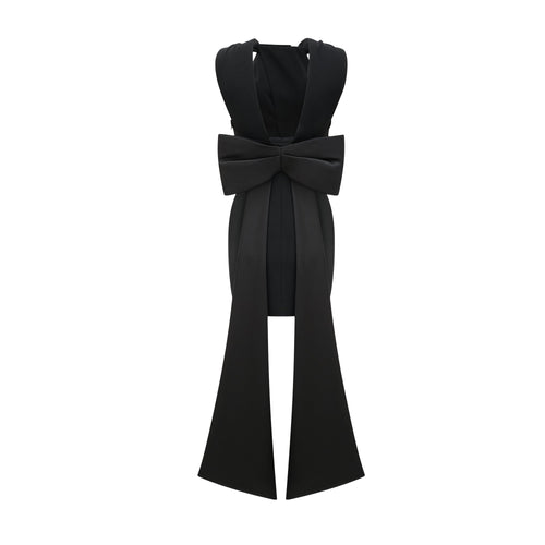 Levoire | Robe Mini À Noeud Surdimensionnée Noire