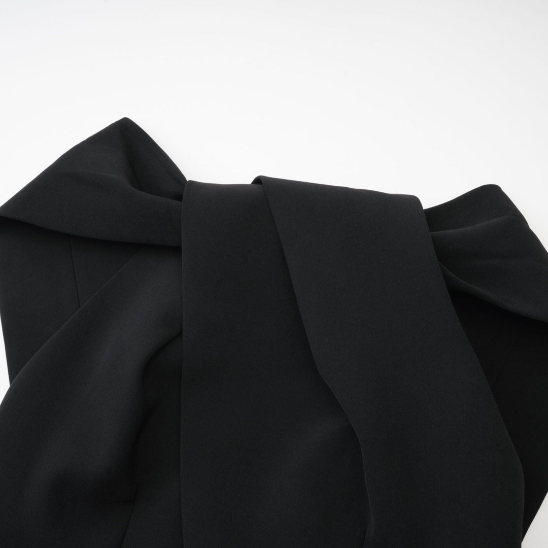 Levoire | Robe Mini À Noeud Surdimensionnée Noire