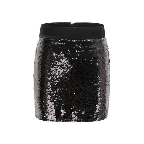 Levoire | Jupe Mini Paillettée Noire