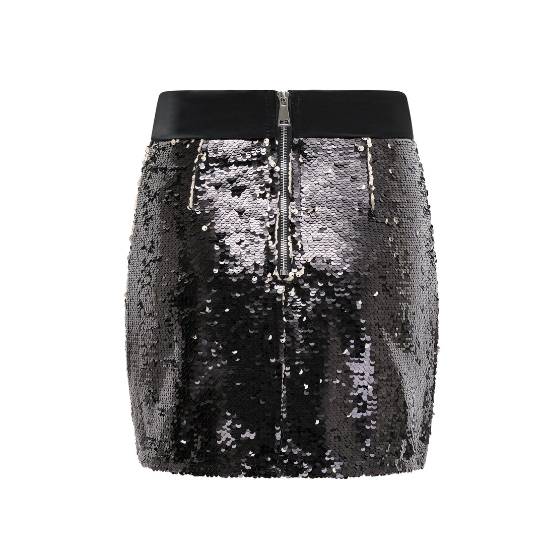 Levoire | Jupe Mini Paillettée Noire