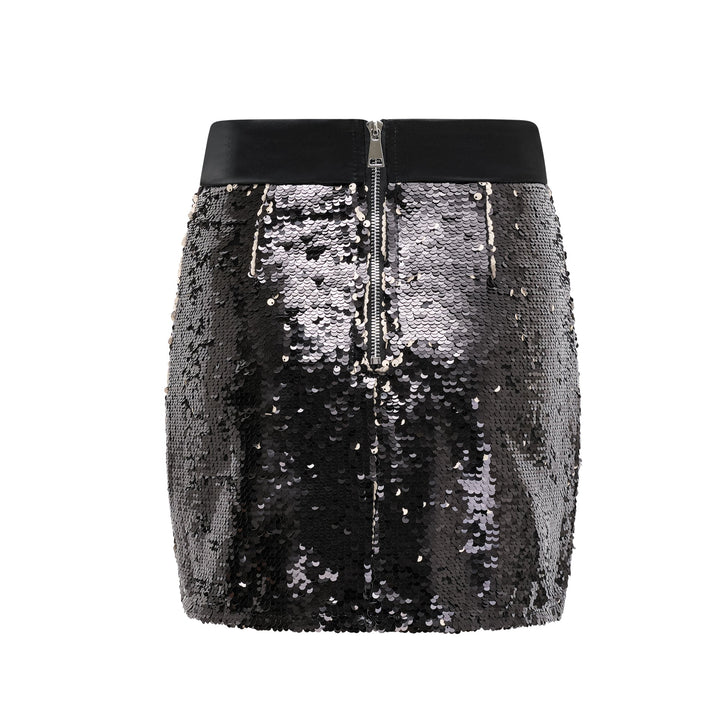 Levoire | Jupe Mini Paillettée Noire