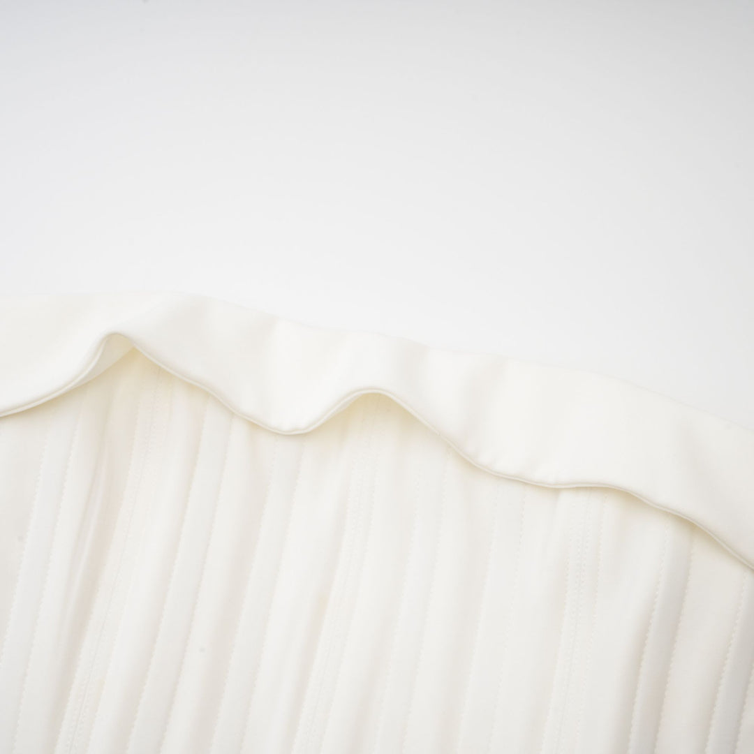 Levoire | Robe Évasée Blanche À Épaules Dénudées