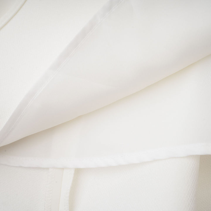 Levoire | Robe Évasée Blanche À Épaules Dénudées