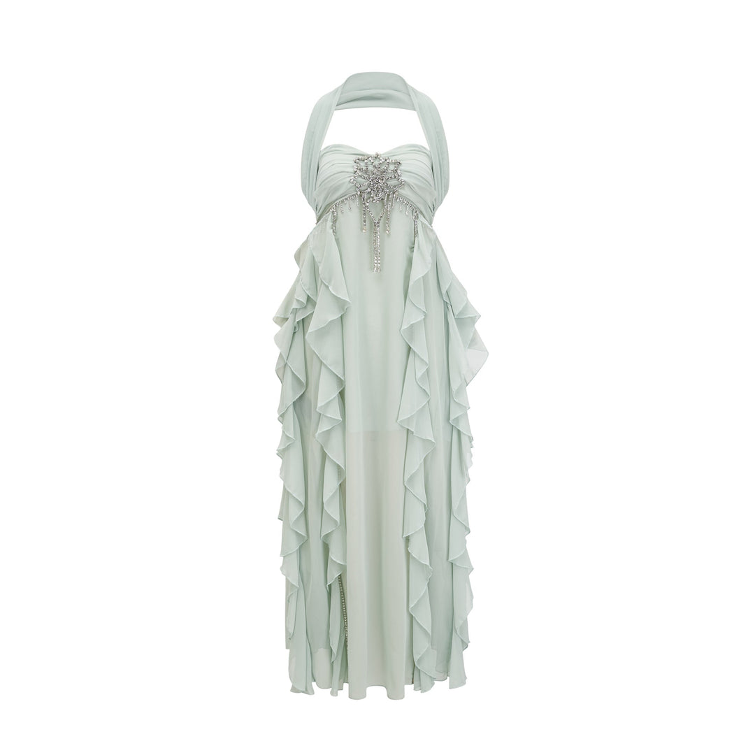 Levoire | Robe Midi À Volants Décorés
