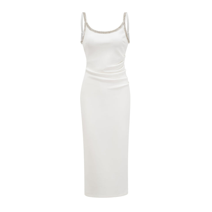 Levoire | Robe Midi Brodée De Cristaux