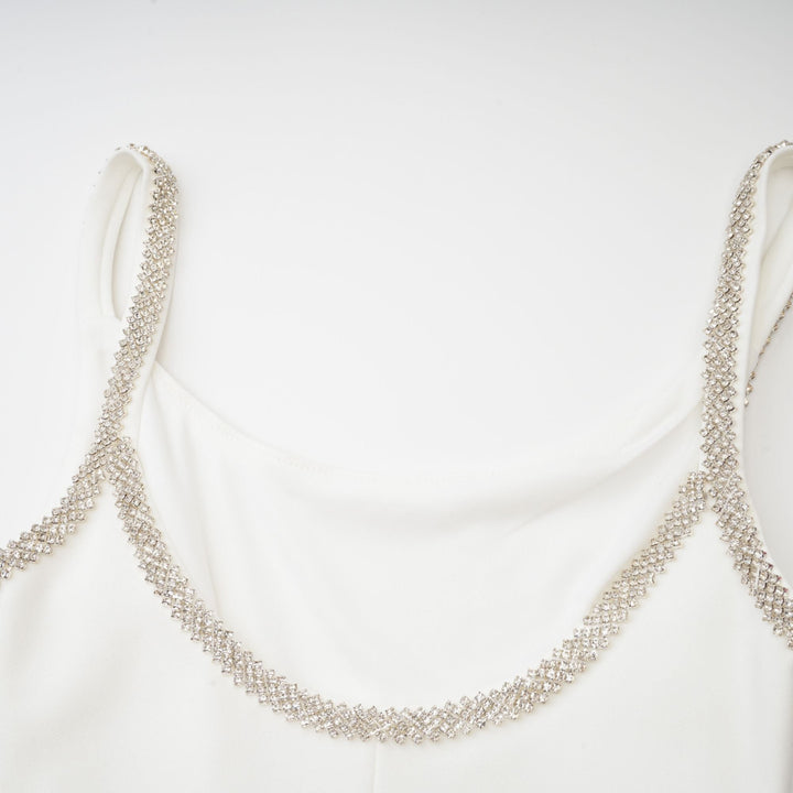 Levoire | Robe Midi Brodée De Cristaux