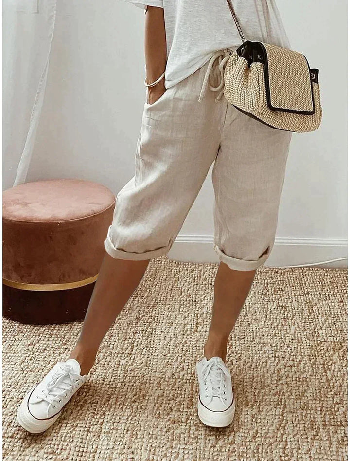 Levoire | Pantalon En Lin Pour Femmes Beige