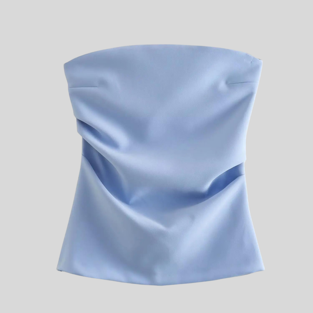 Levoire | Sans Bretelles Sans Manches Chemise Bleu