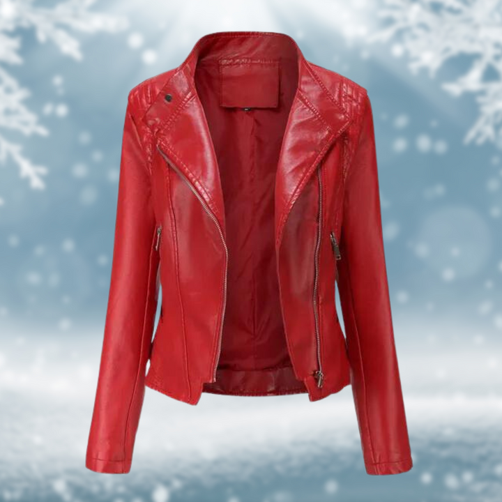 Levoire | Veste En Cuir Vegan Au Design Moderne Rot
