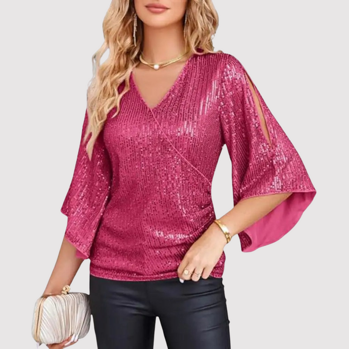 Levoire | Top À Paillettes Pour Femmes Susanne Rosenrot
