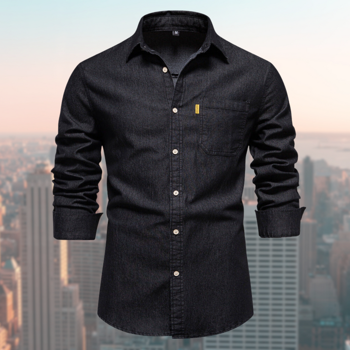 Levoire | Chemise En Denim Pour Hommes Noir